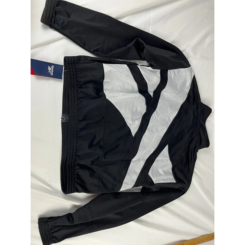Reebok ID BV Tricot TT‎ Track Jacket Black White Training Top Women's M